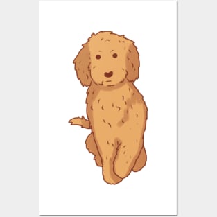 Cute Golden doodle art Posters and Art